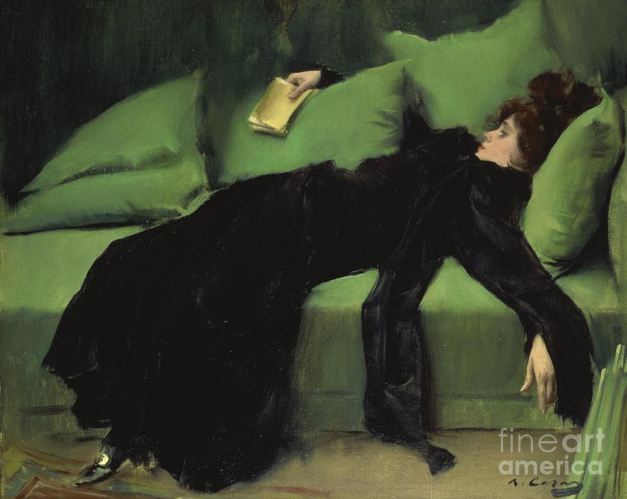 Book Painting - After the ball  AKG158248 by Ramon Casas y Carbo