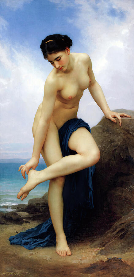 After the Bath - 1875 Painting by William Bouguereau