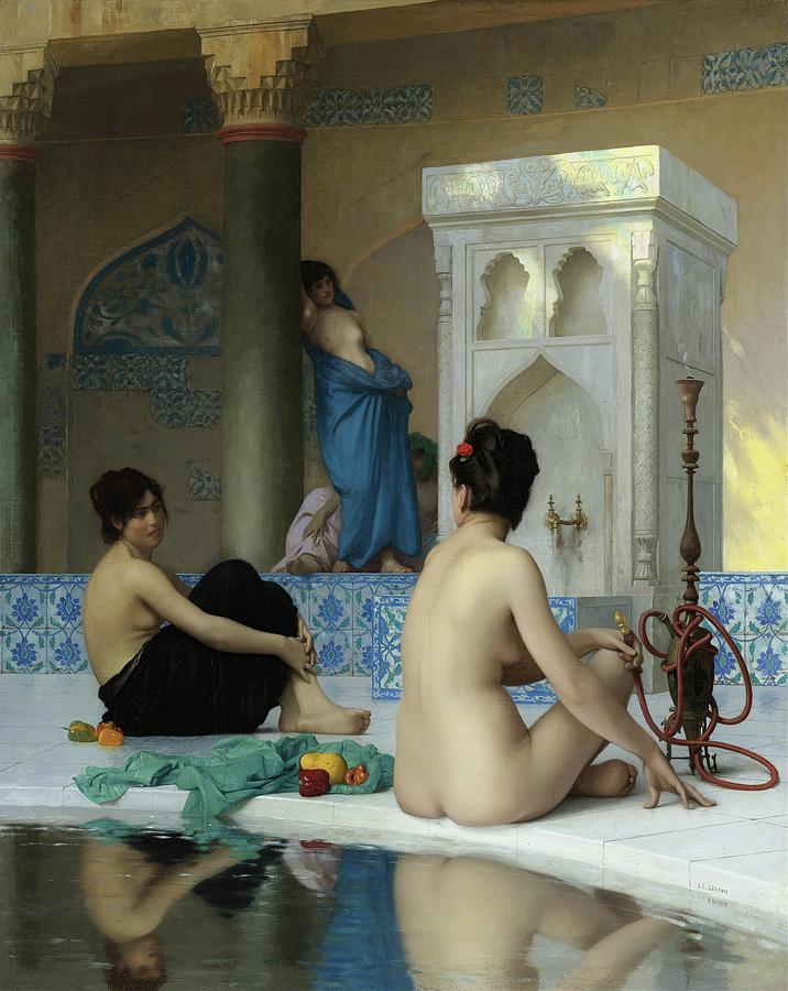 After the Bath 1885 Painting by Jean Leon Gerome