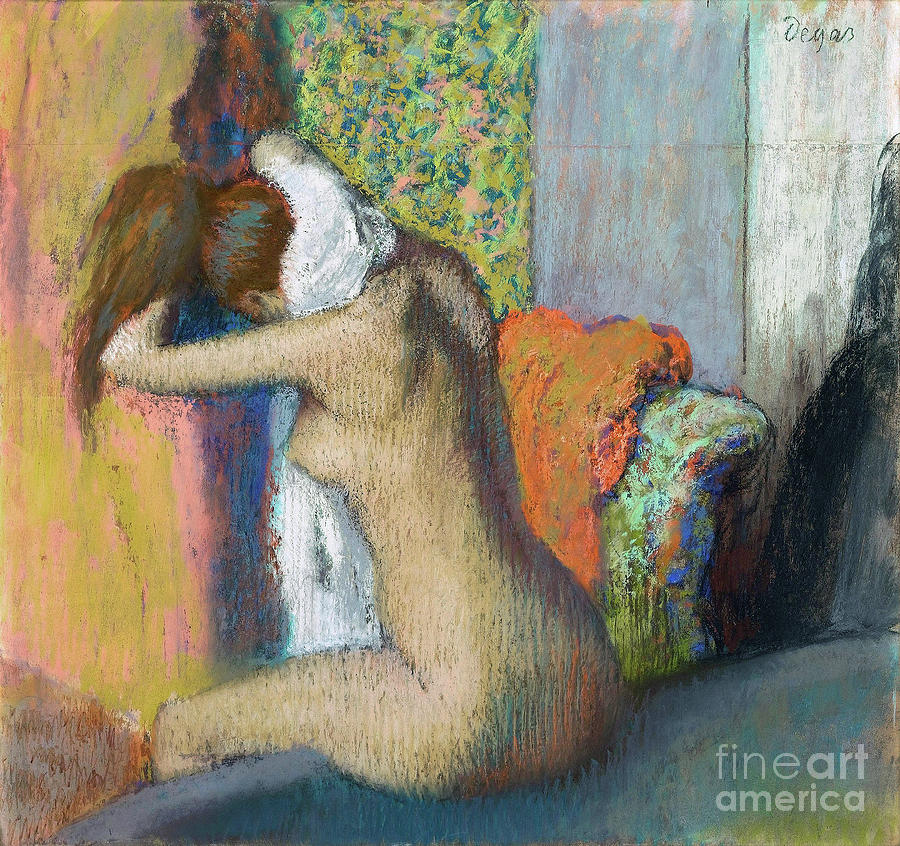 After The Bath, 1898 Painting by Edgar Degas