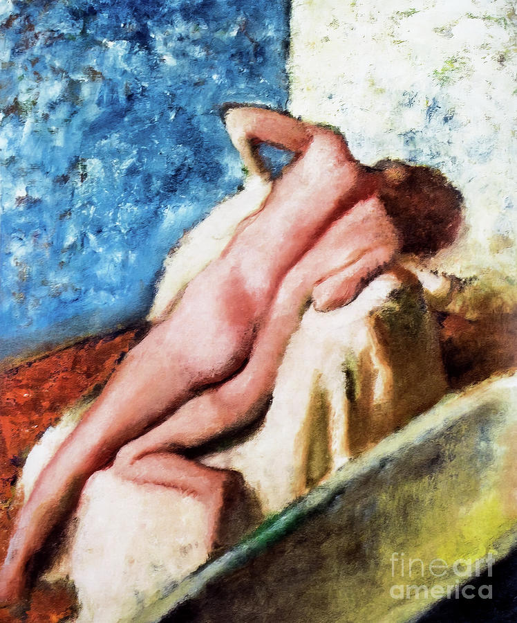 After the Bath by Edgar Degas 1896  #2 Painting by Edgar Degas