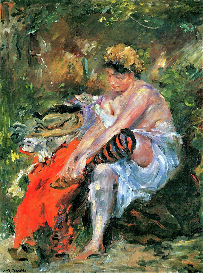 Lovis Corinth Painting - After the bath - Digital Remastered Edition by Lovis Corinth