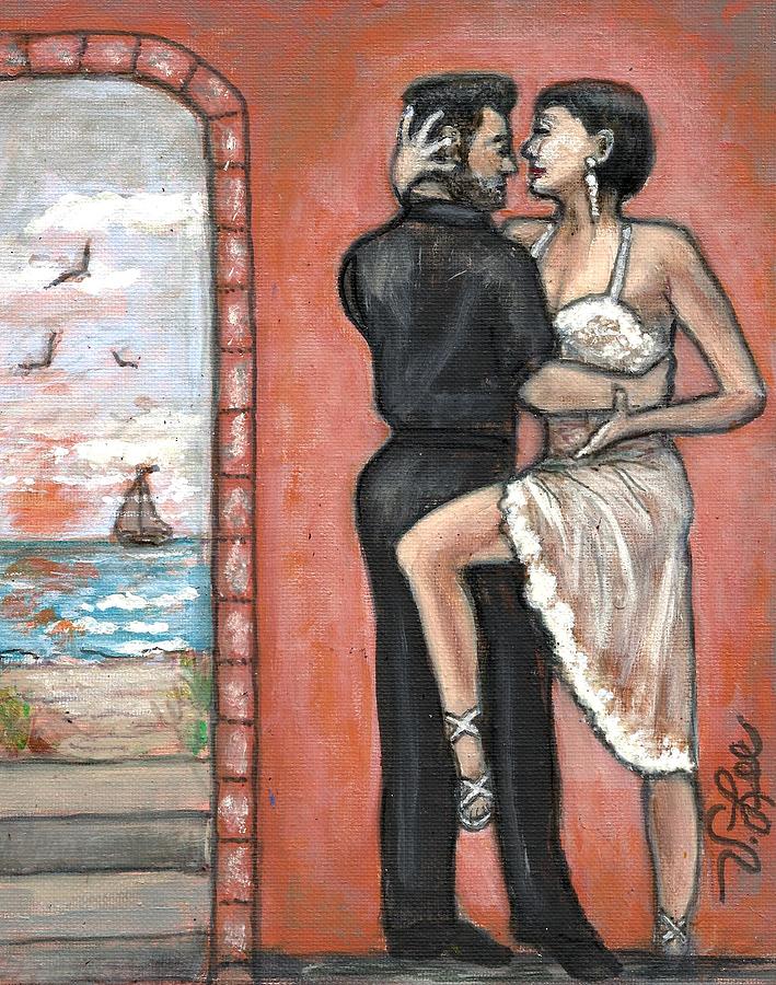 After the Dance---Tango Painting by VLee Watson