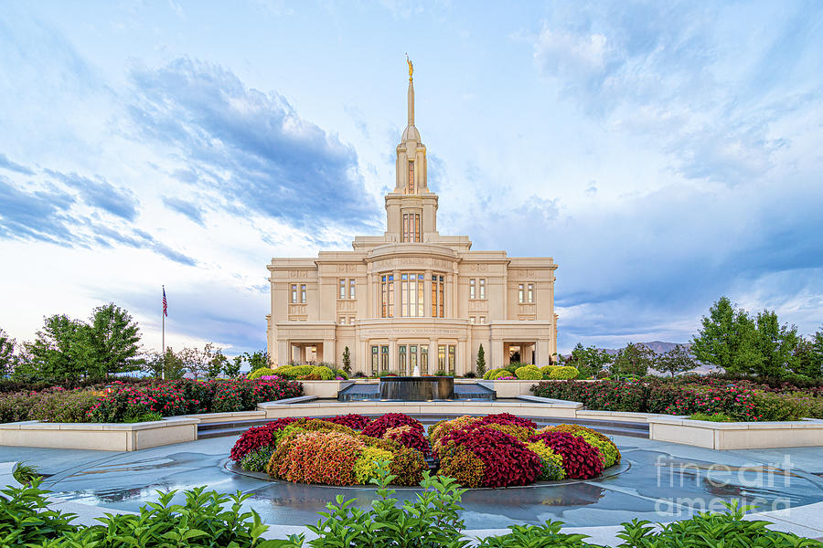 After the Rain - Payson Utah Temple Photograph by Bret Barton