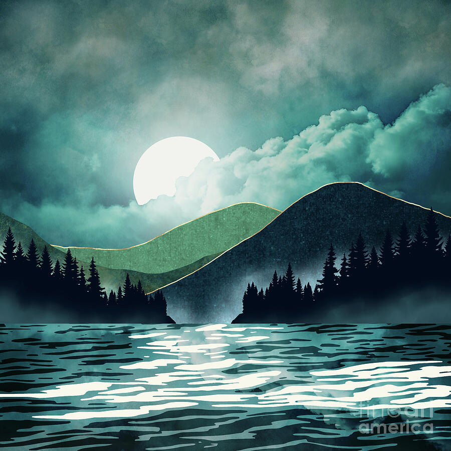 Mountain Digital Art - After the Rain by Spacefrog Designs