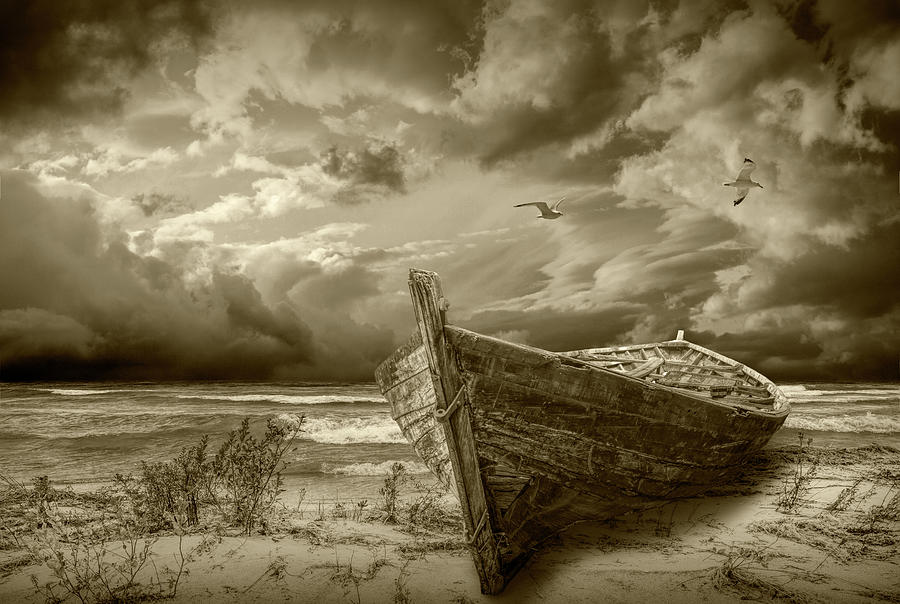 hun er uendelig postkontor After The Storm in Sepia Tone Photograph by Randall Nyhof - Pixels