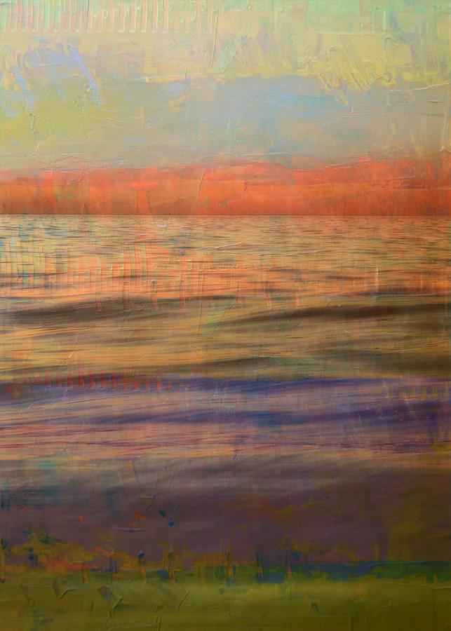 After the Sunset - Orange Sky Digital Art by Michelle Calkins