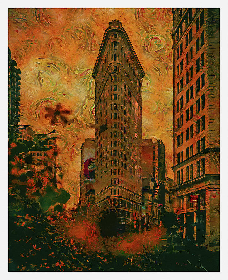 After Van Gogh, Flatiron by Ahmet Asar Painting by Celestial Images