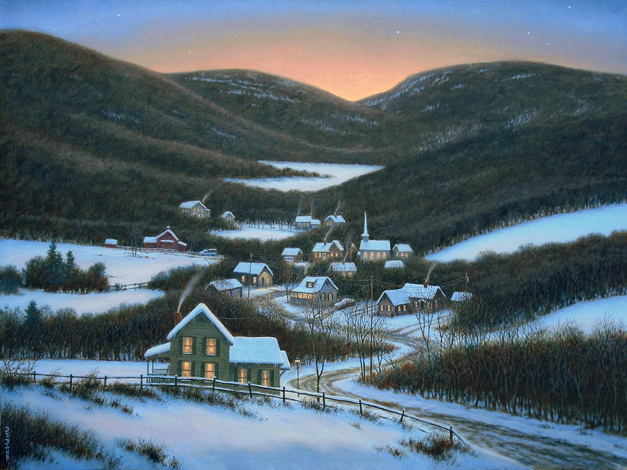 Winter Painting - Afterglow by Barry DeBaun