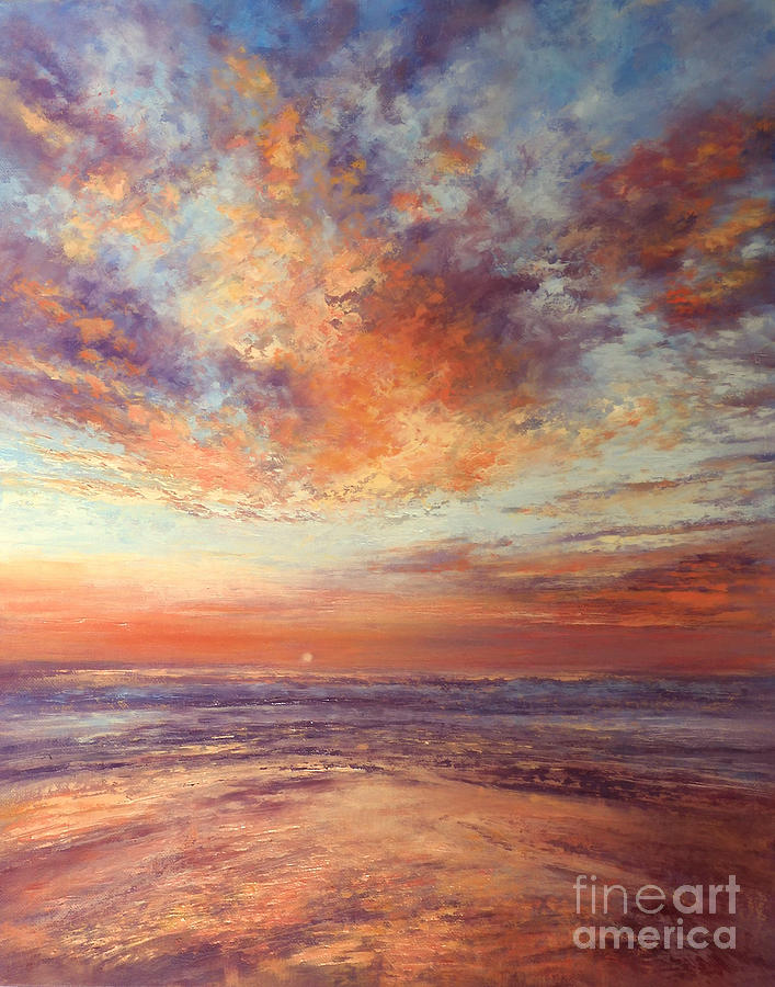 Sunset Painting - Afterglow by Valerie Travers