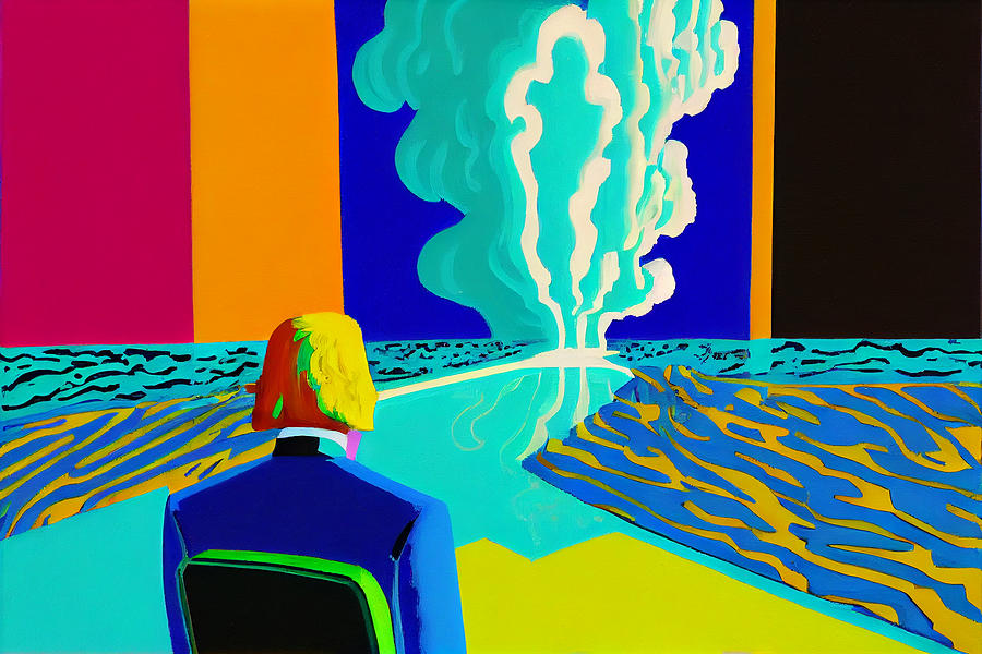 Afterlife  In  The  Style  Of  David  Hockney  Oil  Pai  0439e645563935a  E5de  645a6455632  B645563 Painting