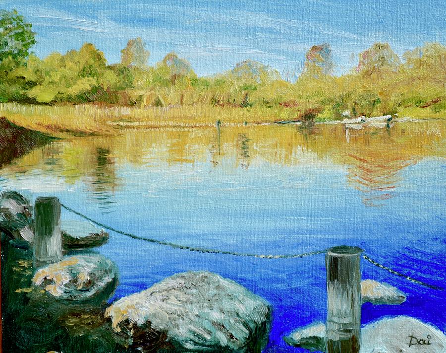 Afternoon at Alphington Quarry Painting by Dai Wynn