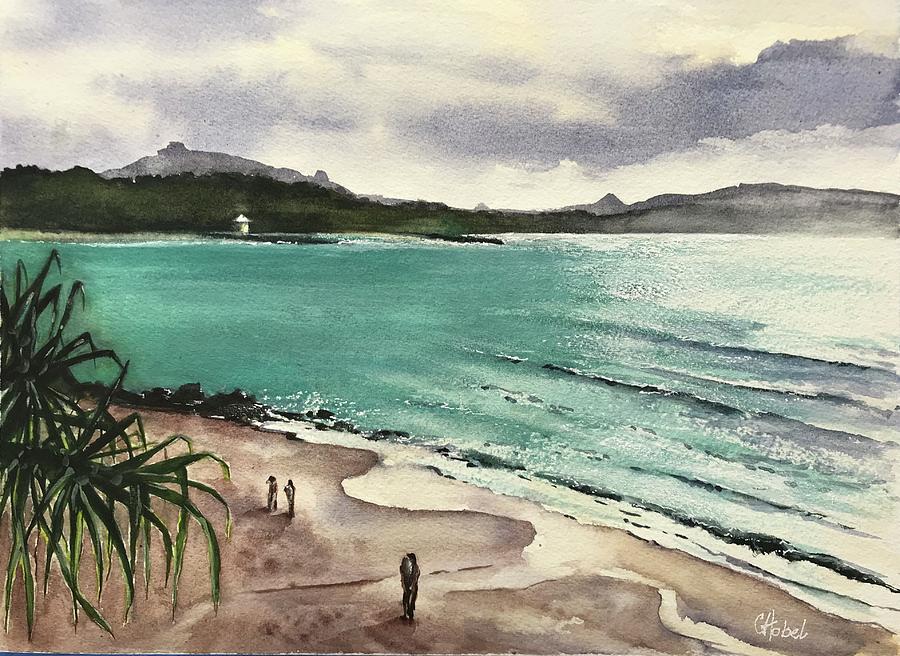 Afternoon at Little Cove Noosa Heads Painting by Chris Hobel