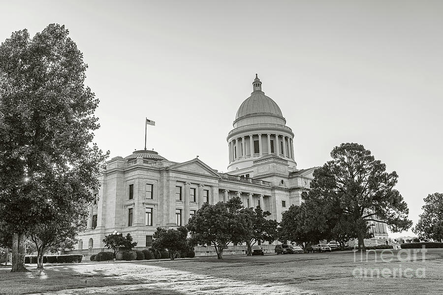 Afternoon at the Capitol Little Rock - Vintage Photograph by Scott Pellegrin