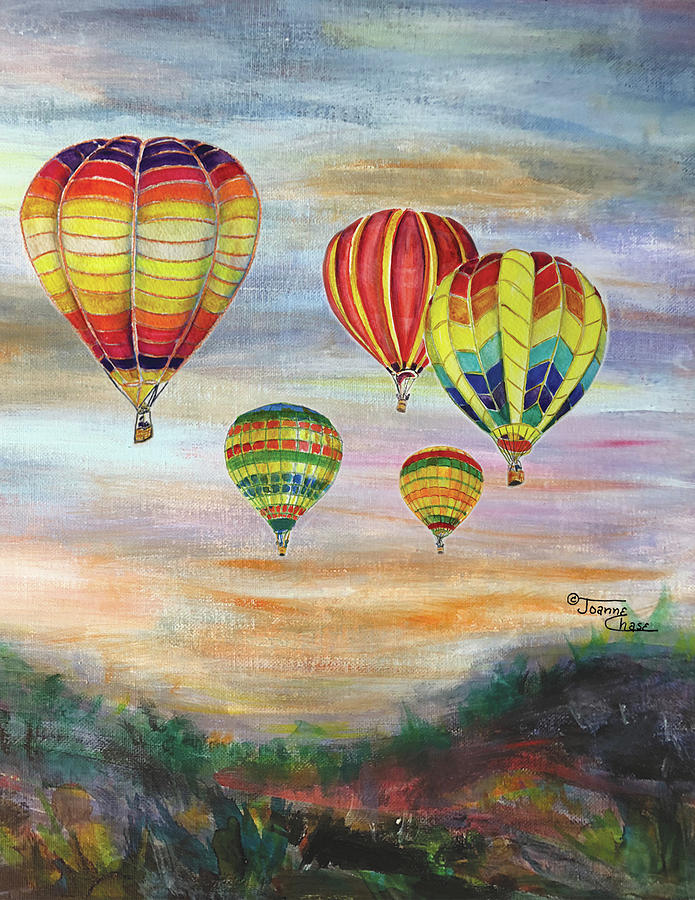 Afternoon Balloon Ride Painting by Joanne Chase - Fine Art America