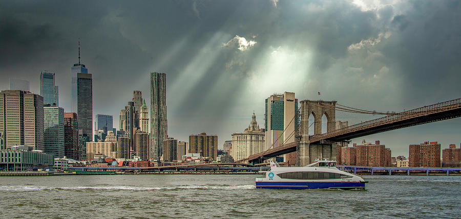 Afternoon Drama in the Skies Over Manhattan Photograph by Marcy Wielfaert