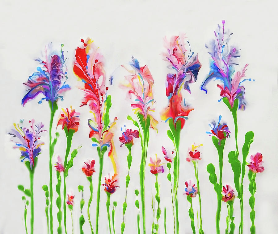 Afternoon Flowers Painting by Deborah Erlandson