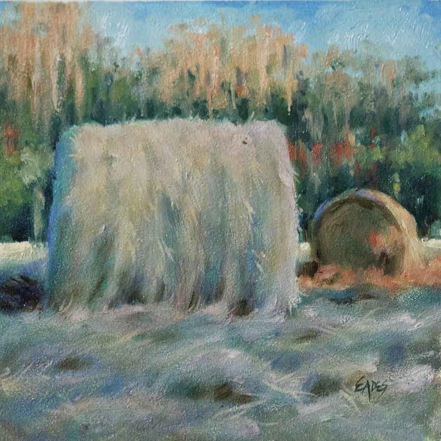 Afternoon Hay Painting by Linda Eades Blackburn