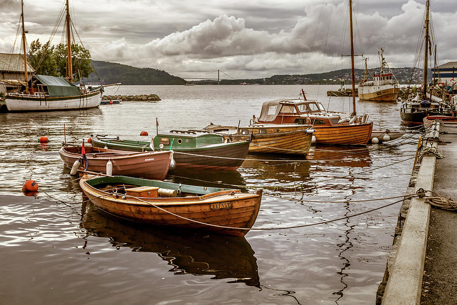 Afternoon in Bergen Harbor Photograph by W Chris Fooshee