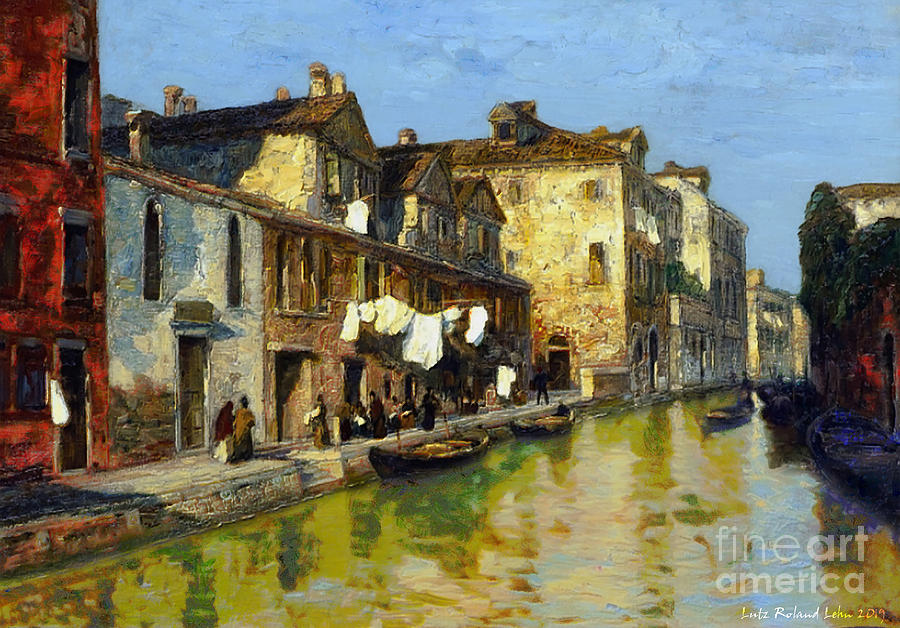 Afternoon in Old Venice Digital Art by Lutz Roland Lehn