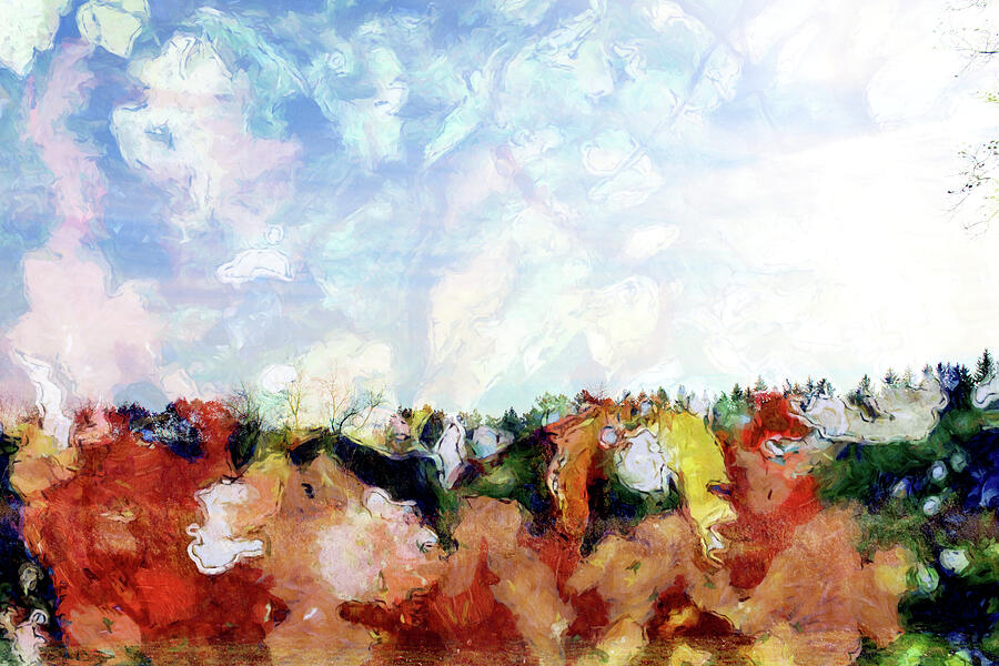 Afternoon in the Field Abstract Mixed Media by Christopher Reed
