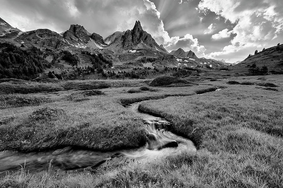 Afternoon in the French Alps II Photograph by Jon Glaser