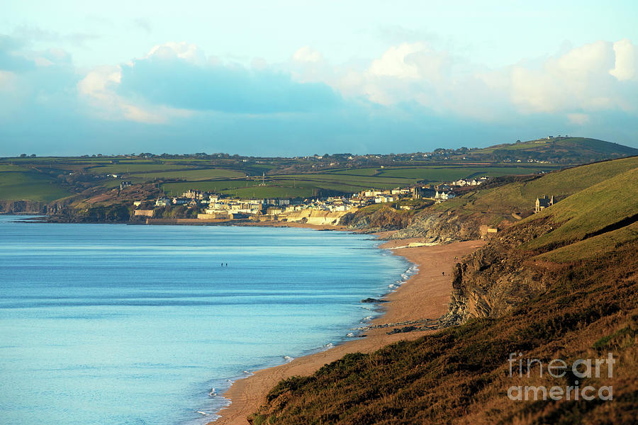 Afternoon Light on The Bar Porthleven Photograph by Terri Waters