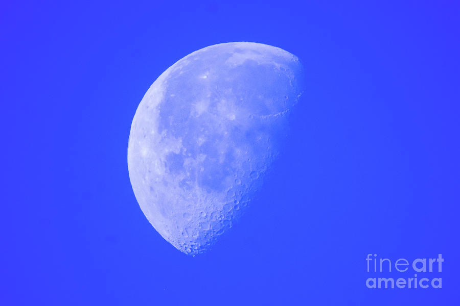 Afternoon Moon Photograph Photograph by Stephen Geisel