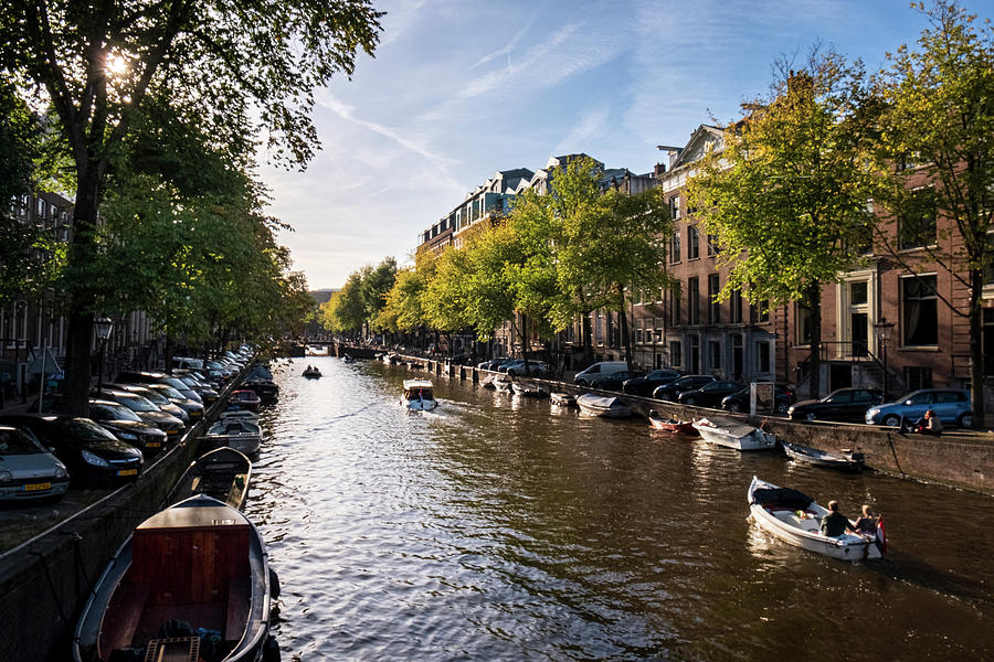Afternoon on a Canal in Amsterdam Photograph by Mary Lee Dereske