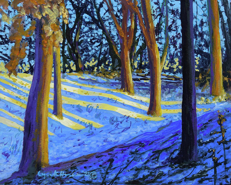 Afternoon on a Snowy Trail Painting by Lynn Hansen