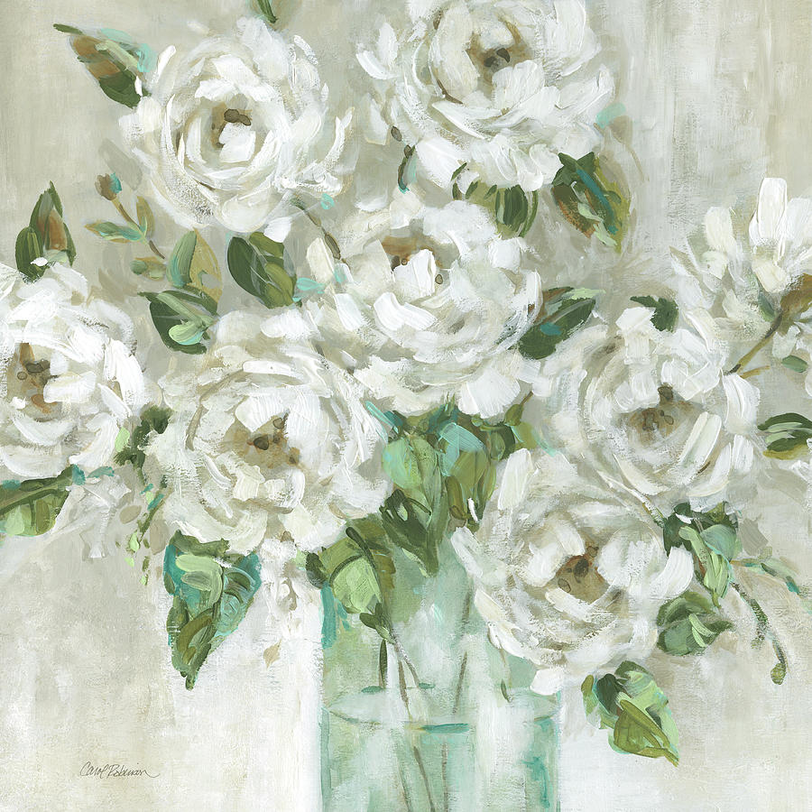 Afternoon Peonies Painting by Carol Robinson