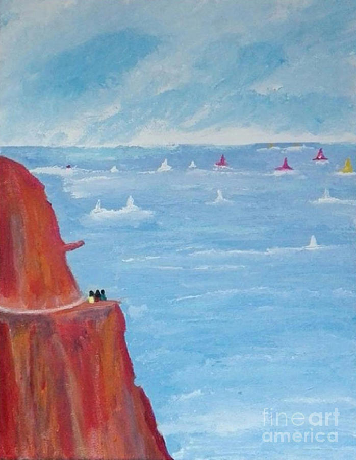 Afternoon Sailing Painting by Denise Morgan