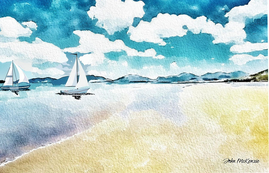 Afternoon Sailing  Digital Art by John Mckenzie