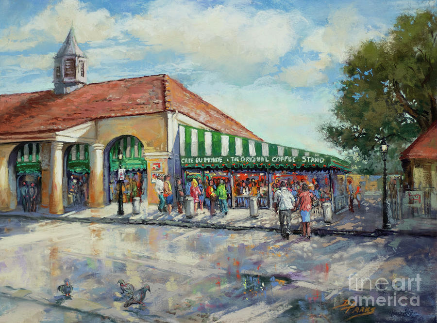 Afternoon Shadows, Cafe du Monde Painting by Dianne Parks