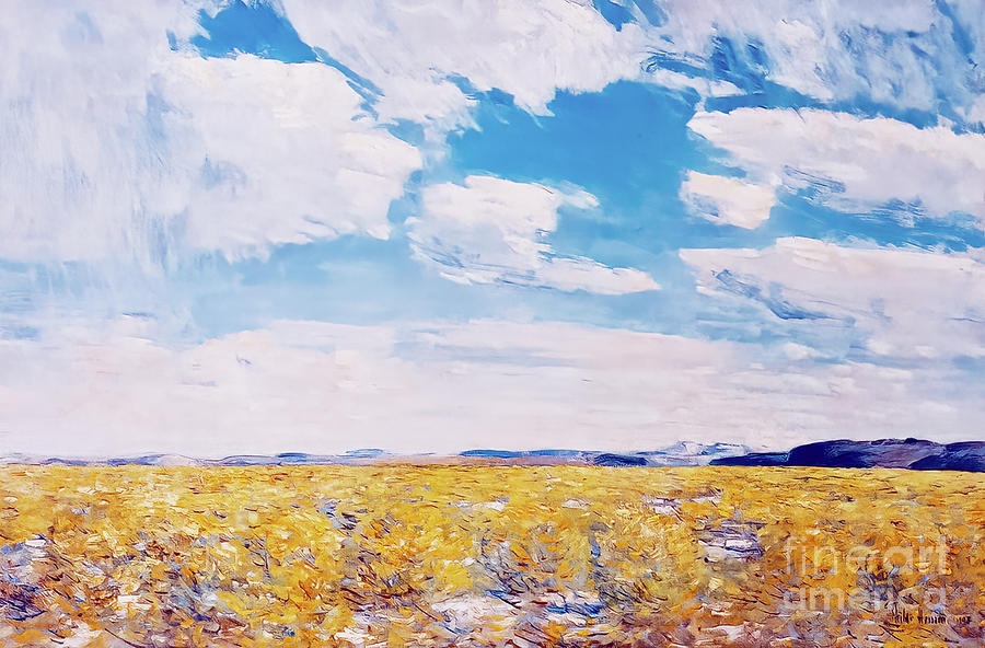 Afternoon Sky Harney Desert by Childe Hassam 1908 Painting by Childe Hassam