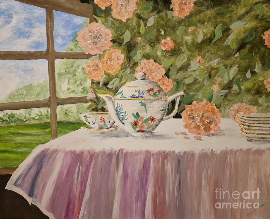 Afternoon Tea Painting by Call Me Abbie - Abbie Shores Afternoon Tea Painting by Call Me Abbie - Abbie Shores