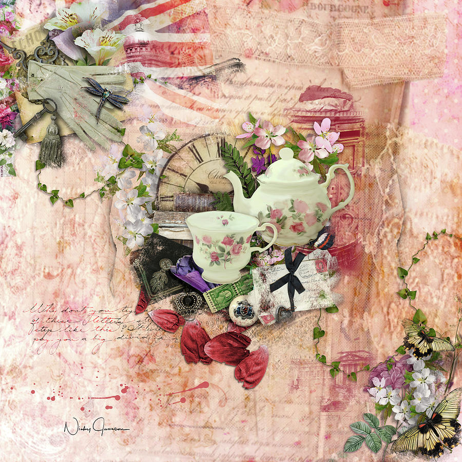 Afternoon Tea Mixed Media by Nicky Jameson
