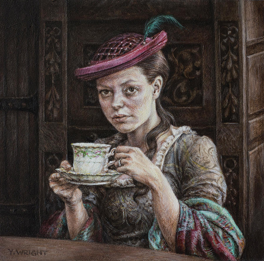 Portrait Painting - Afternoon Tea by Yvonne Wright