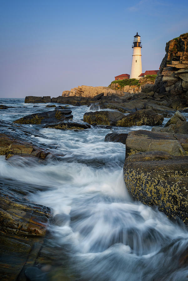 Afternoon Tide at Portland Head Light Photograph by Kristen Wilkinson