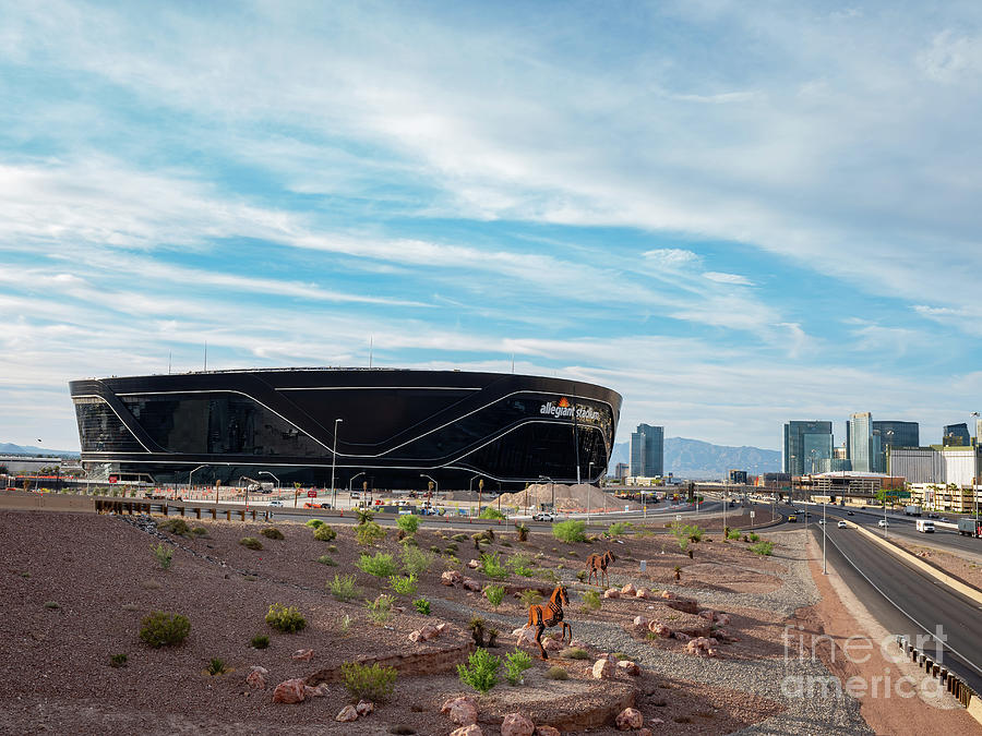 Las Vegas Photograph - Afternoon view of the Allegiant Stadium and high way by Chon Kit Leong