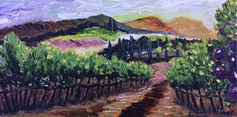 Afternoon Vines Painting by Roxy Rich