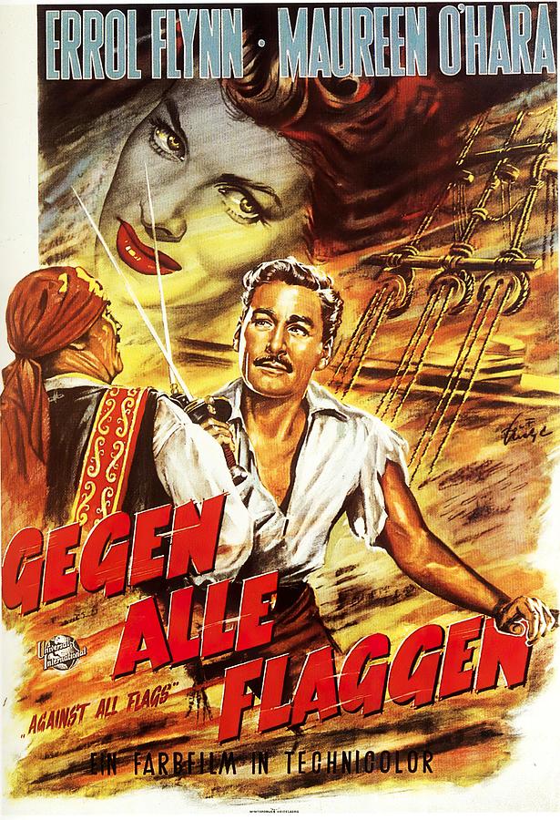 Against All Flags, 1952 - art by Rolf Goetze Mixed Media by Movie World Posters