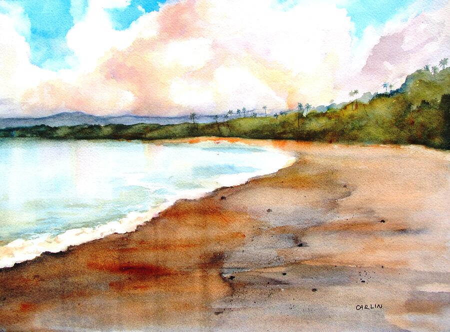 Aganoa Beach Savaii Painting by Carlin Blahnik CarlinArtWatercolor