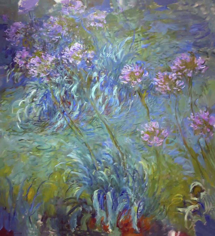 Agapanthus By Claude Monet Painting