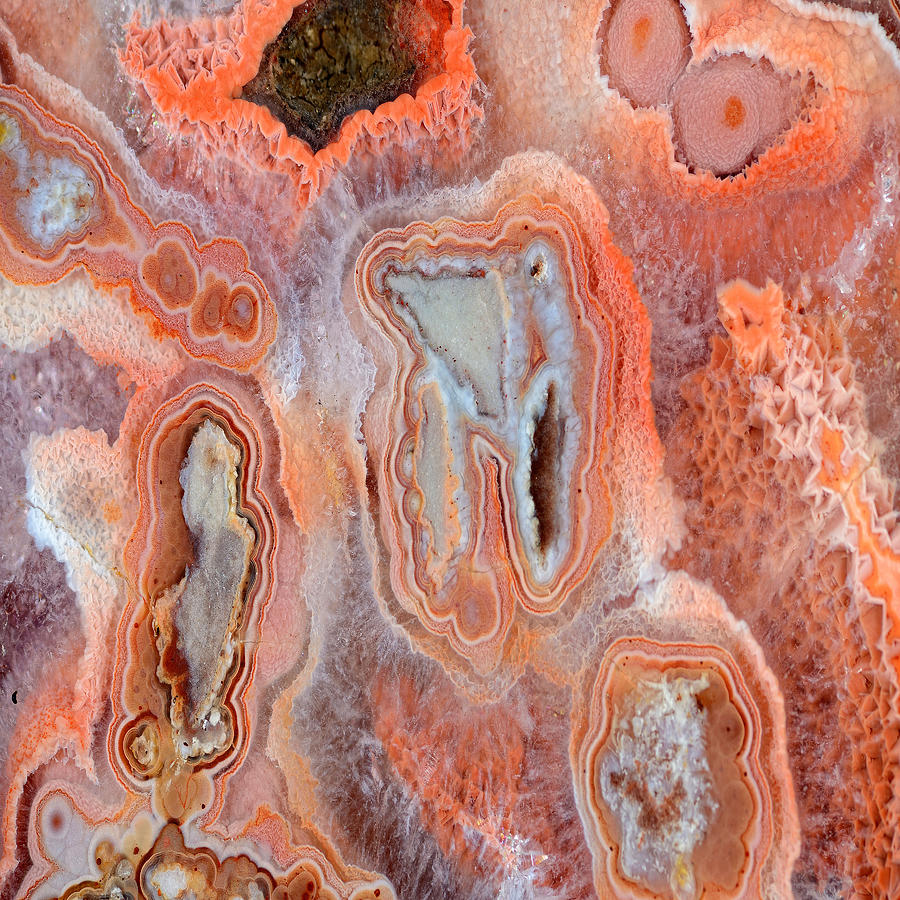 Agate Geode Texture 04 Painting by Aloke Design