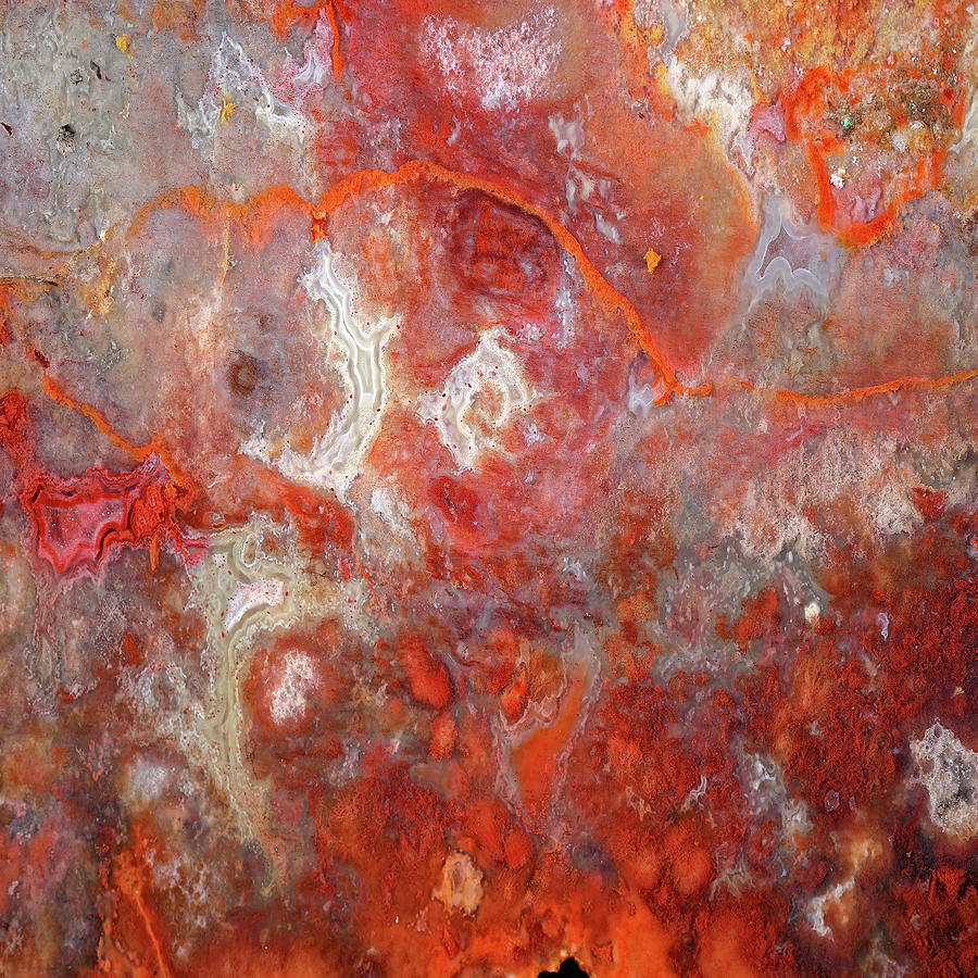 Agate Geode Texture 07 Painting by Aloke Design