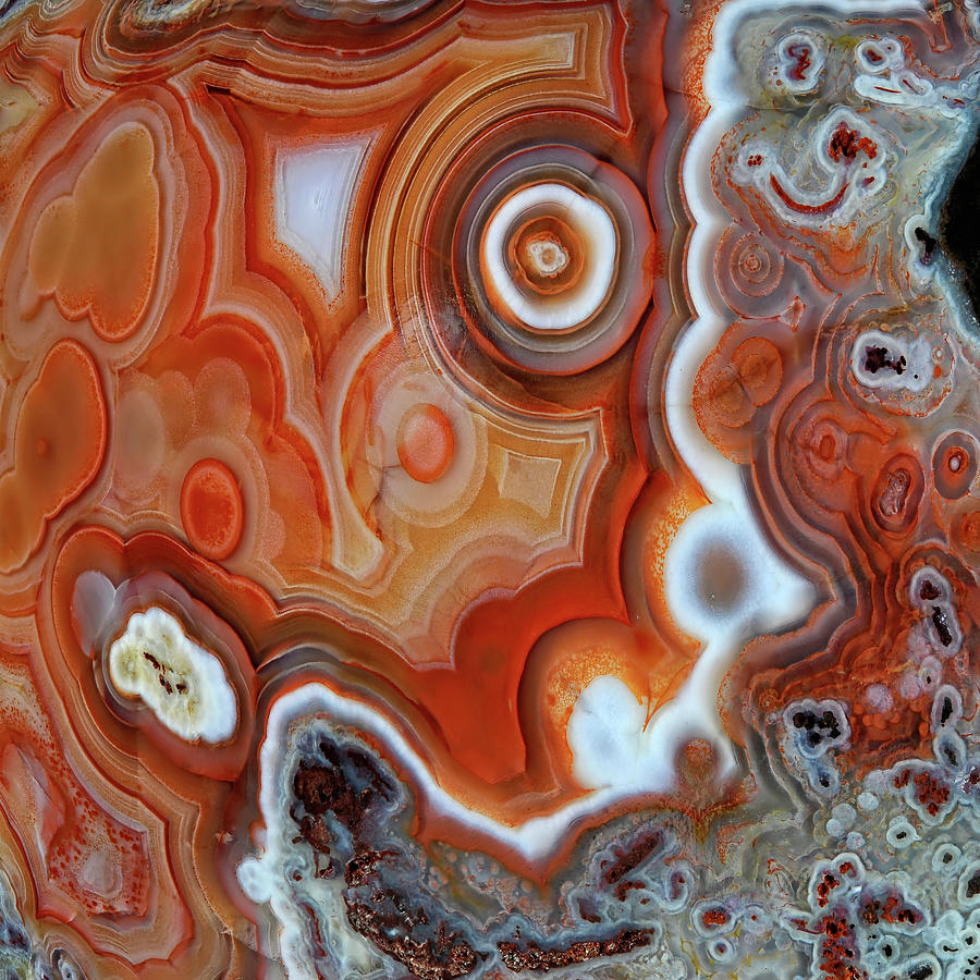 Agate Geode Texture 08 Painting by Aloke Design