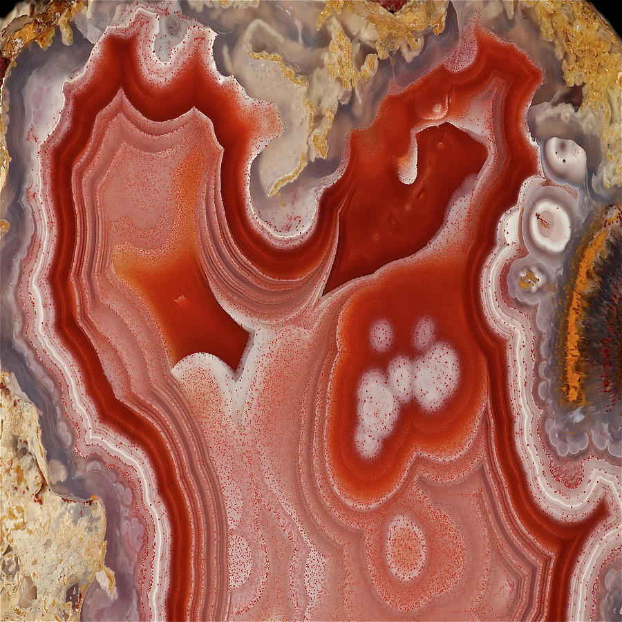 Agate Geode Texture 09 Painting by Aloke Design