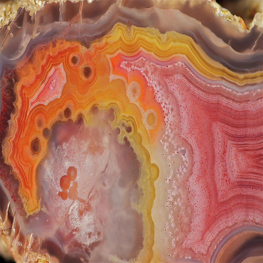 Agate Geode Texture 10 Painting by Aloke Design