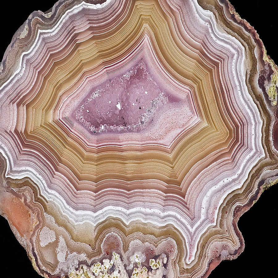 Agate Slice Texture 29 Painting by Aloke Design